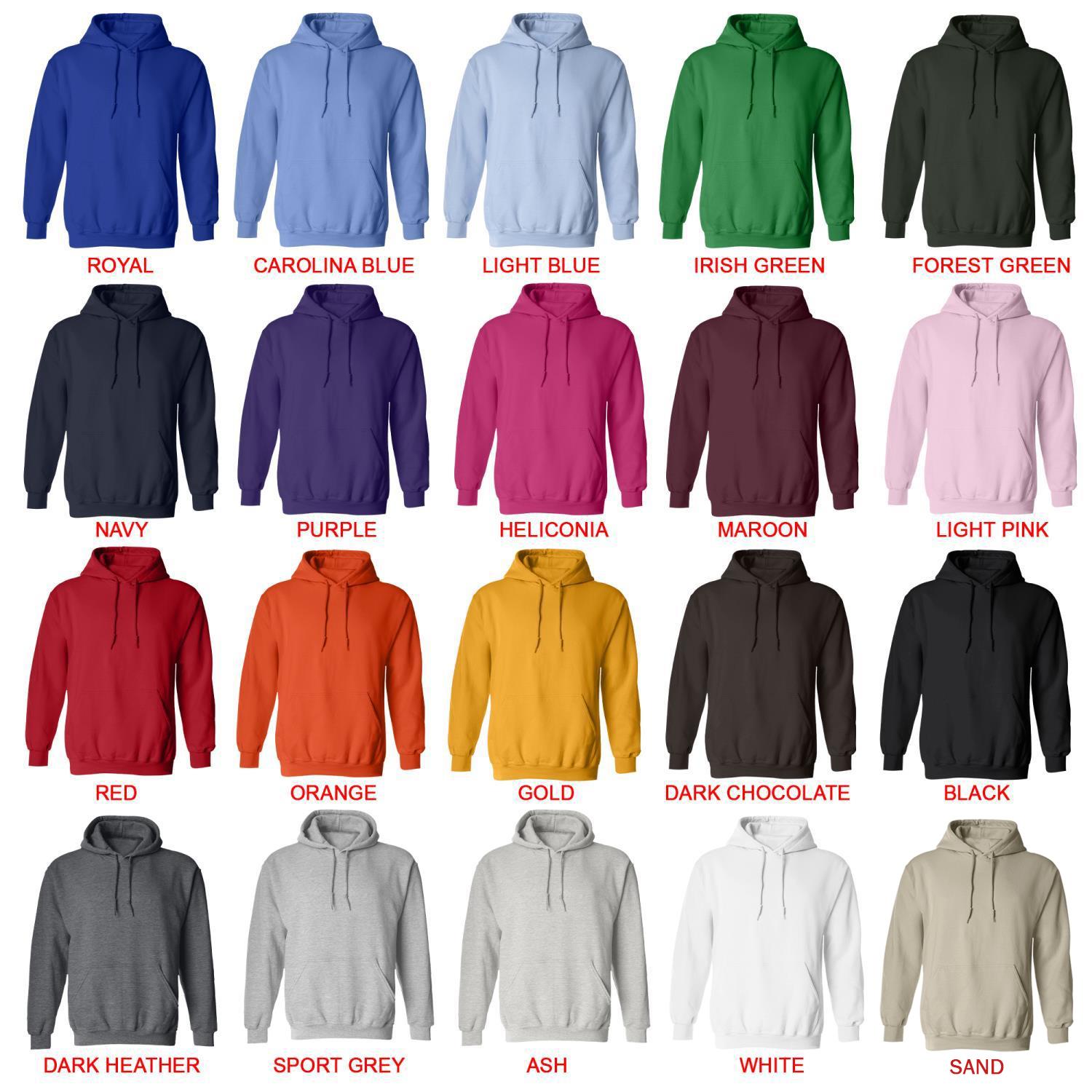 hoodie color chart - English Bulldog Gifts UK