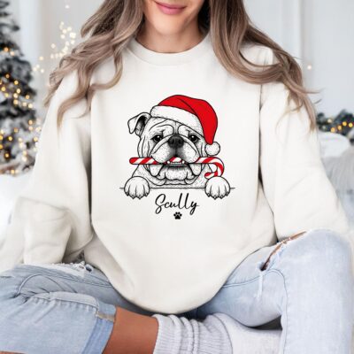 English Bulldog Cute Christmas Custom Sweatshirt