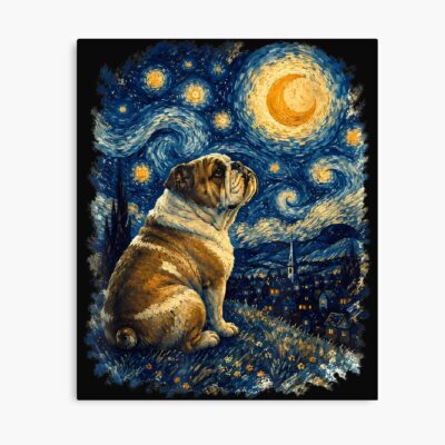 English Bulldog Graphic Design Poster