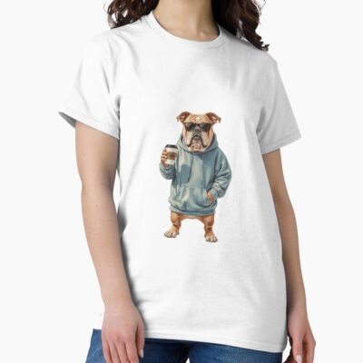 English Bulldog Vintage Illustration T-shirt