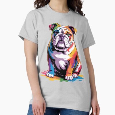 English Bulldog Modern Design T-shirt