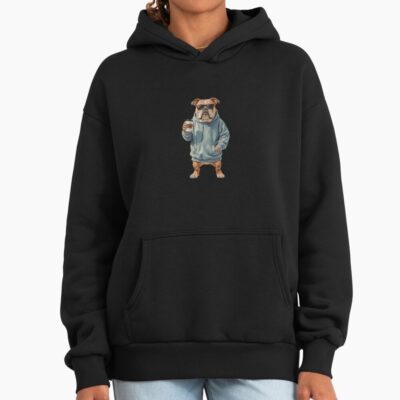 English Bulldog Vintage Illustration Hoodie