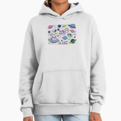 English Bulldog Aesthetic Illustration Hoodie