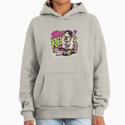 English Bulldog Retro Design Hoodie