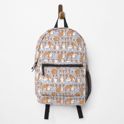 English Bulldog Retro Illustration Backpack