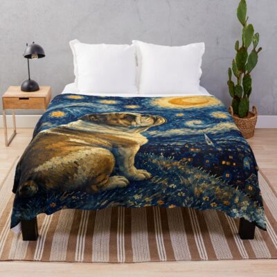 English Bulldog Graphic Design Throw Blanket