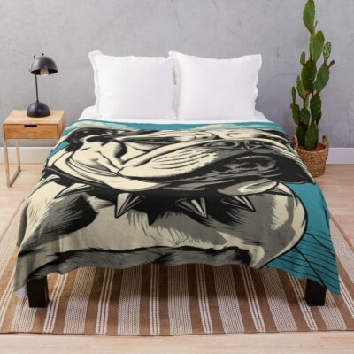 English Bulldog Legacy Artwork Throw Blanket