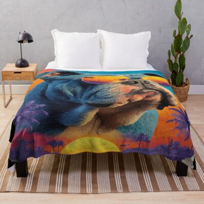 English Bulldog Classic Artwork Throw Blanket