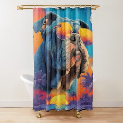 English Bulldog Classic Artwork Shower Curtain