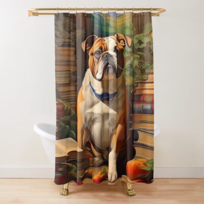 English Bulldog Modern Design Shower Curtain