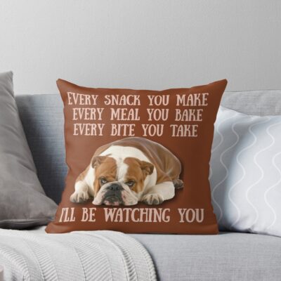 English Bulldog Heritage Design Throw Pillow