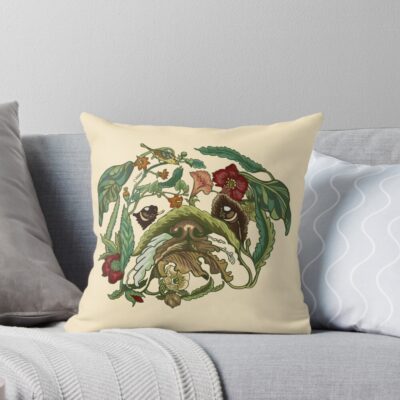English Bulldog Aesthetic Artwork Throw Pillow